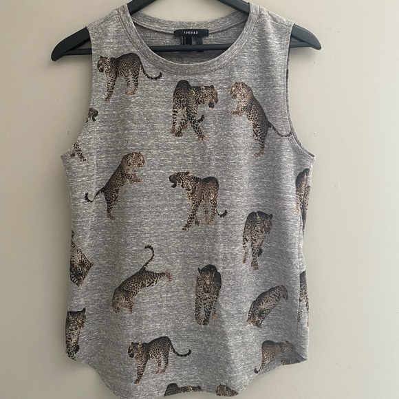 Forever 21 Tank Top with Leopards - Picture 1 of 6